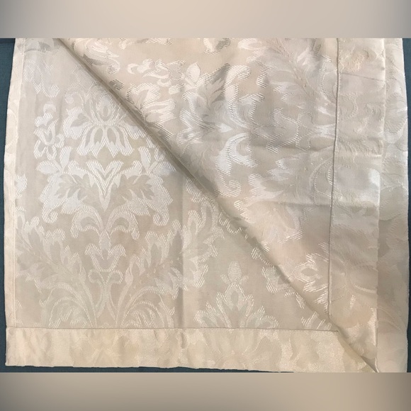 Set of 2 Damask Semi-blackout Curtain Panels + 2 Valances + 2 Draw Bands - Picture 6 of 6